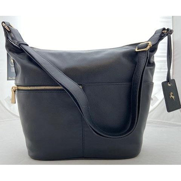 Ashwood Leather Square Double Compartment Crossbody Bag