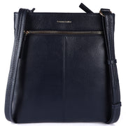 Ashwood Leather - Navy Crossbody Bag with Zip Pockets - CB3