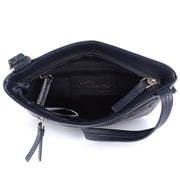 Ashwood Leather - Navy Crossbody Bag with Zip Pockets - CB3