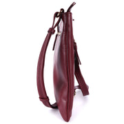 Ashwood Leather - Bordeaux/Wine Crossbody Bag with Zip Pockets - CB3