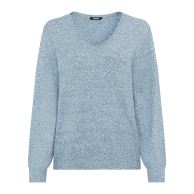 Olsen - V Neck Long Sleeve Jumper in Coronet Blue Melange (11004234)