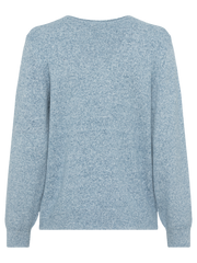 Olsen - V Neck Long Sleeve Jumper in Coronet Blue Melange (11004234)