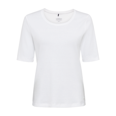 Olsen - Edda - Cotton Round Neck Short Sleeve T Shirt (11100177) (2 colours)