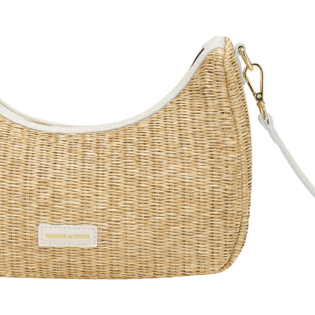 Every Other - Straw Curve Top Baguette Shoulder/Grab Bag (12046) (3 Colours)