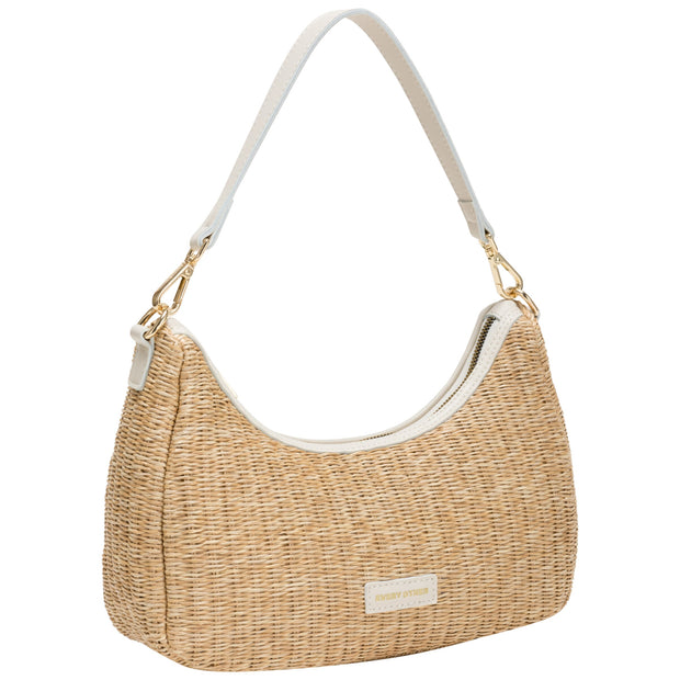 Every Other - Straw Curve Top Baguette Shoulder/Grab Bag (12046) (3 Colours)