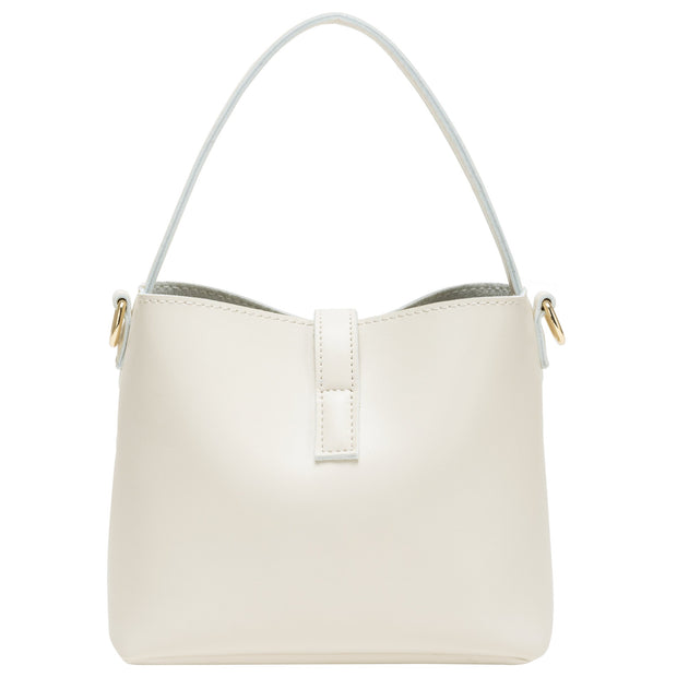 Every Other - Soft Mini Grab/Shoulder Bag with Clasp Fastening (12054) in Cream