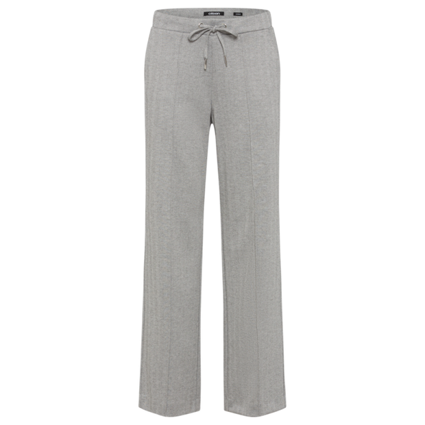 Olsen - Anna - Wide Leg Light Grey Trousers with Draw String Tie (14002209)