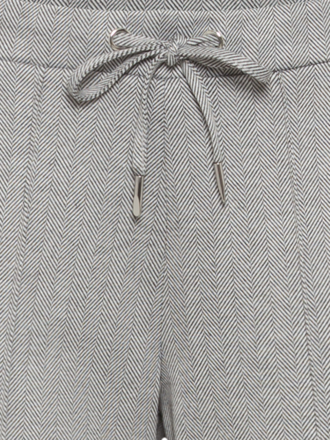 Olsen - Anna - Wide Leg Light Grey Trousers with Draw String Tie (14002209)