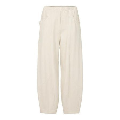 NOEN - Ankle Length Loose Fit Trousers with Tapered Ankles in Beige (81366-9480)