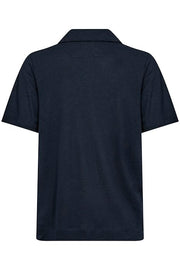 Part Two - NabaPW Short Sleeve Linen Mix Collard T Shirt (30309417)