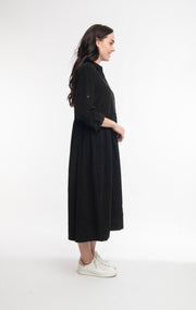 Orientique - Fine Cord Collared Layered Maxi Dress (21080) (2 colours)