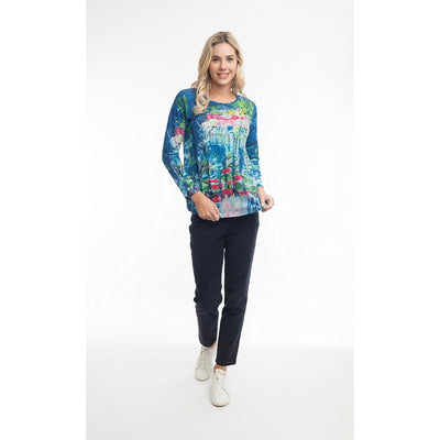 Orientique - Happy Place - Long Sleeve Round Neck T Shirt (22903)