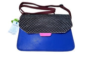 Soruka - Martina - Reverse Flap in Bright Blue, Lime Green & Orange Leather Shoulder/Cross body Bag