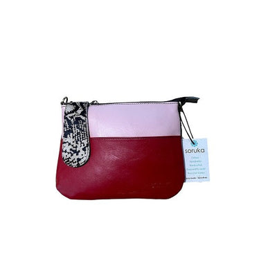 Soruka - Fatma - Small Crossbody/clutch bag in Red and Light Pink (81303)