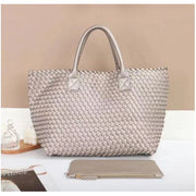 Kris-Ana - Large Platted Holdall/Shopper Bag with Tie Closure-9387 (5 Colours)