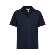 Part Two - NabaPW Short Sleeve Linen Mix Collard T Shirt (30309417)