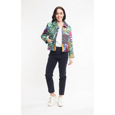 Orientique - Chopin - Short Zipped Jacket in Bold Print