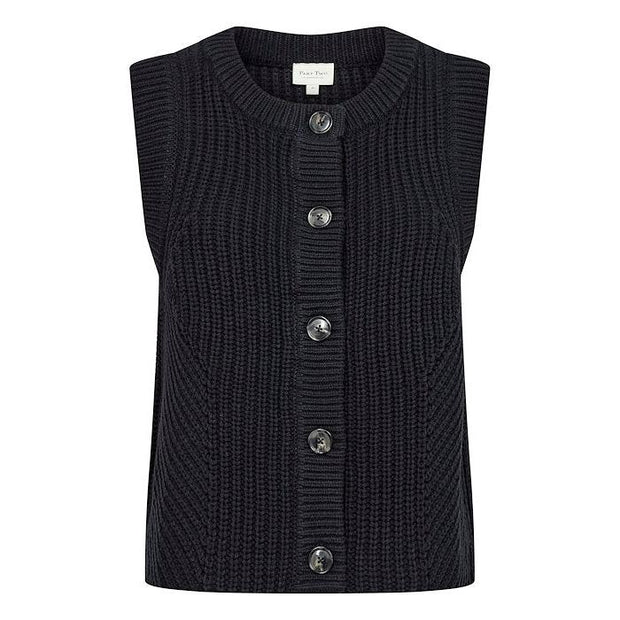 Part Two - NoemiePW Round Neck Button Through Knitted Waistcoat