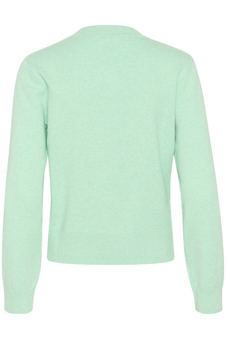 InWear - WallisIW Cotton V Neck Jumper in Dusty Aqua