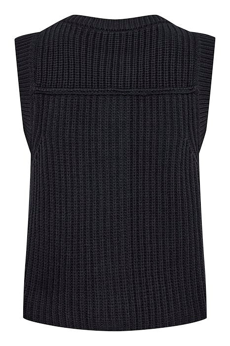 Part Two - NoemiePW Round Neck Button Through Knitted Waistcoat