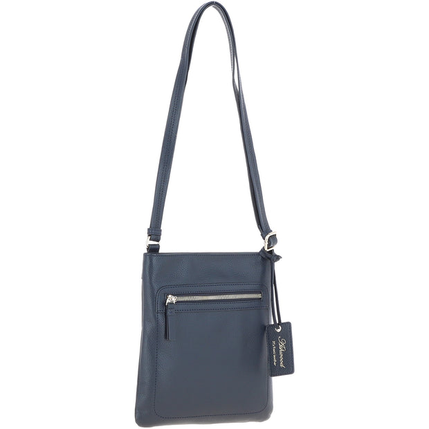 Ashwood Leather - Navy Crossbody Bag with Zip Pockets - CB3