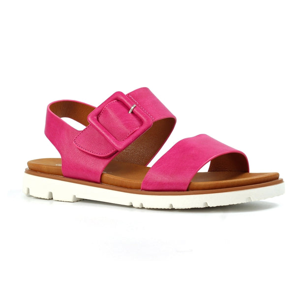 Lunar Shoes - Cher Flat Sandal in Fuschia Pink