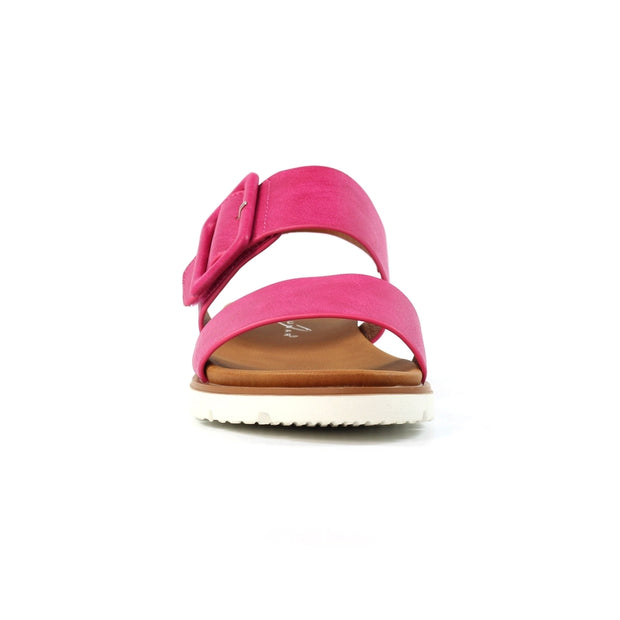 Lunar Shoes - Cher Flat Sandal in Fuschia Pink