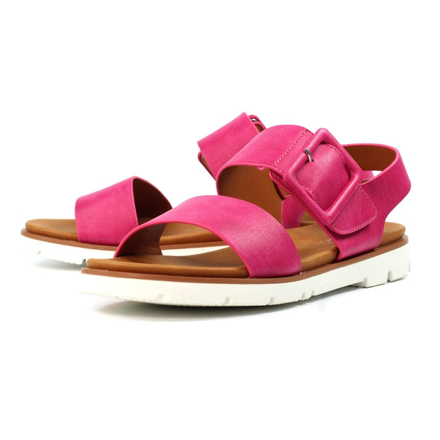 Lunar Shoes - Cher Flat Sandal in Fuschia Pink