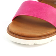 Lunar Shoes - Cher Flat Sandal in Fuschia Pink