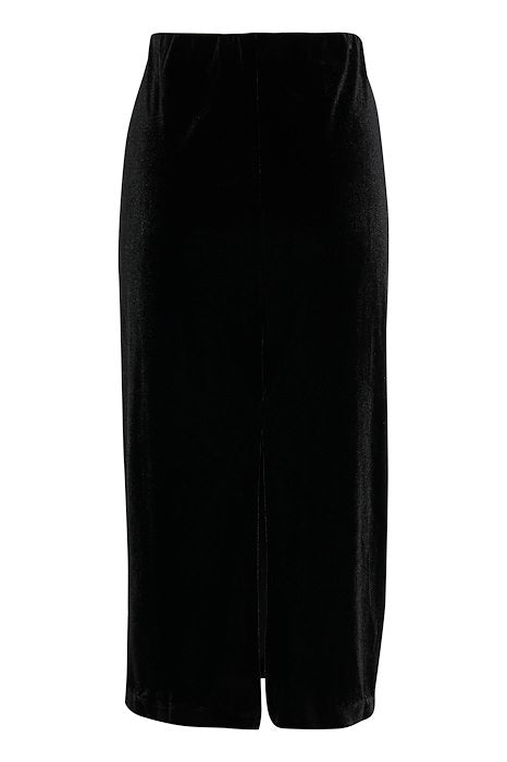 InWear - BrynnIW Long Black Velour Evening Skirt