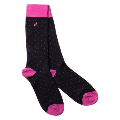 Swole Panda - Ladies Bamboo Socks - Spotted Pink (SP112-S)