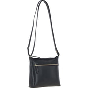 Ashwood Leather - Leather Black Crossbody Bag with Zip Closure - T-89